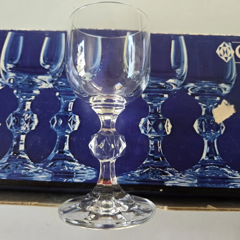 Claudia Bohemian Cordial Liqueur Glasses (6) 1 3/8 oz